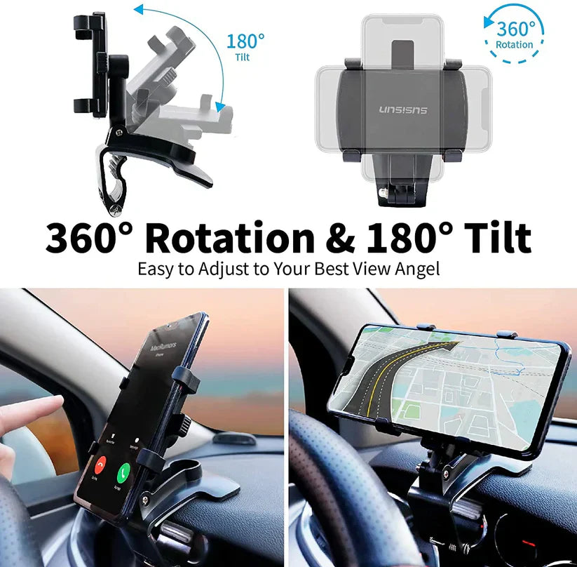 360° Rotatable Car Dashboard Universal Phone Holder